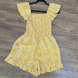 Muted Yellow Floral Romper